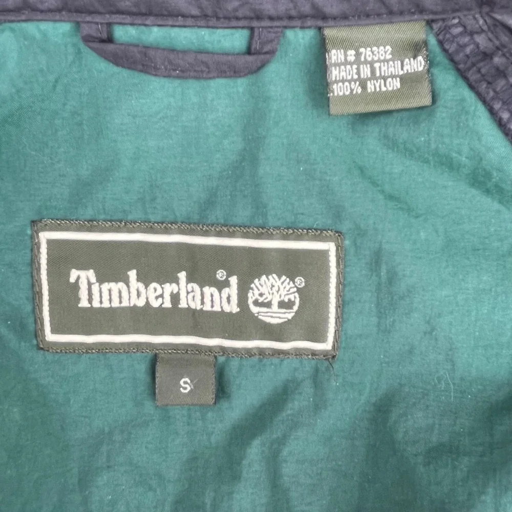 Vintage Timberland Womens Size S Rugged Corey Jacket Black/Green Nylon Fall 1997